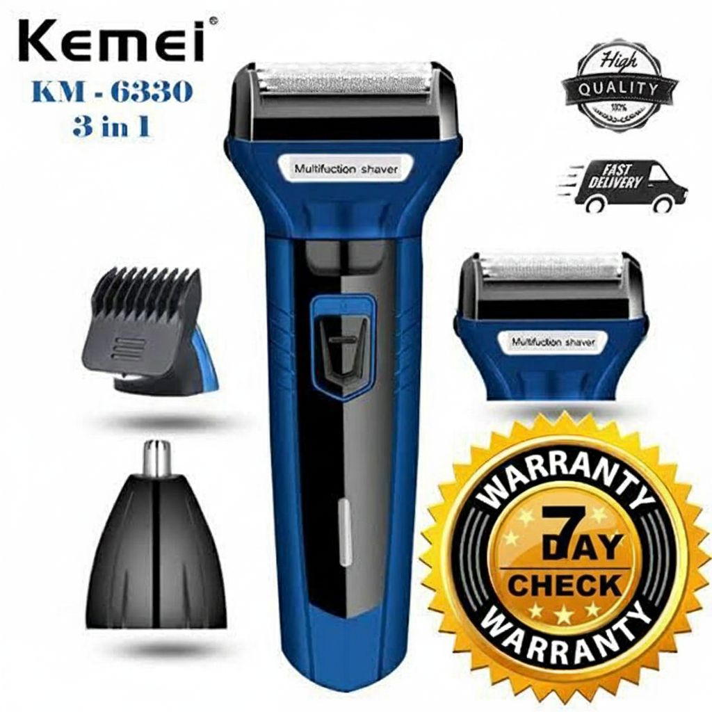 alt=3-in-1 Electric Shaver And Trimmer