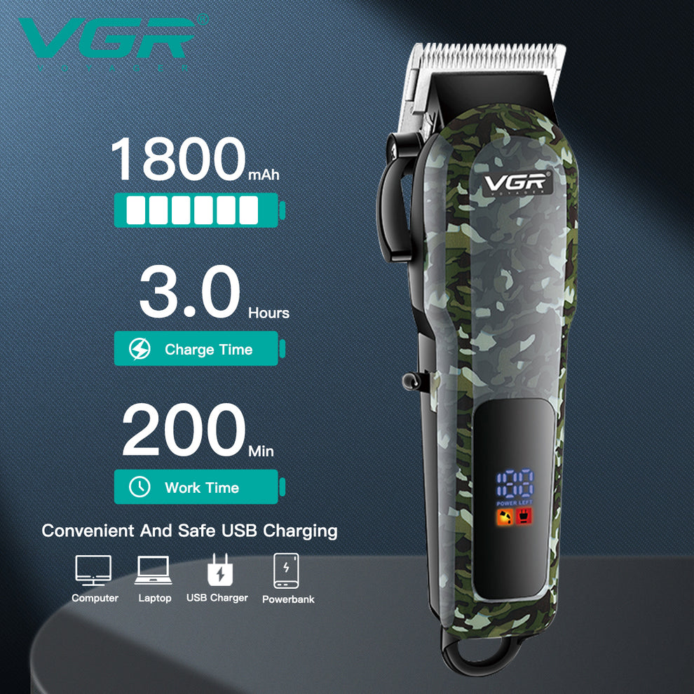 DOMINATOR – VGR Professional Cordless Hair Clipper for Precision Grooming - Image 5