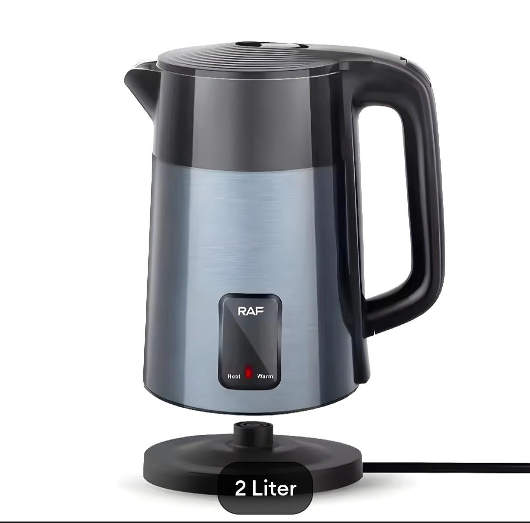RAF Electric Kettle Large Capacity 2000W Stainless Steel Body Cordless Kettle with 360° Swivel Base | Automatic Switch Off | LED Lamp - Image 2
