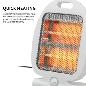 Electric Room Heater 400W / 800W - 2 Halogen Heating Rods with Safety Tip Over Protection