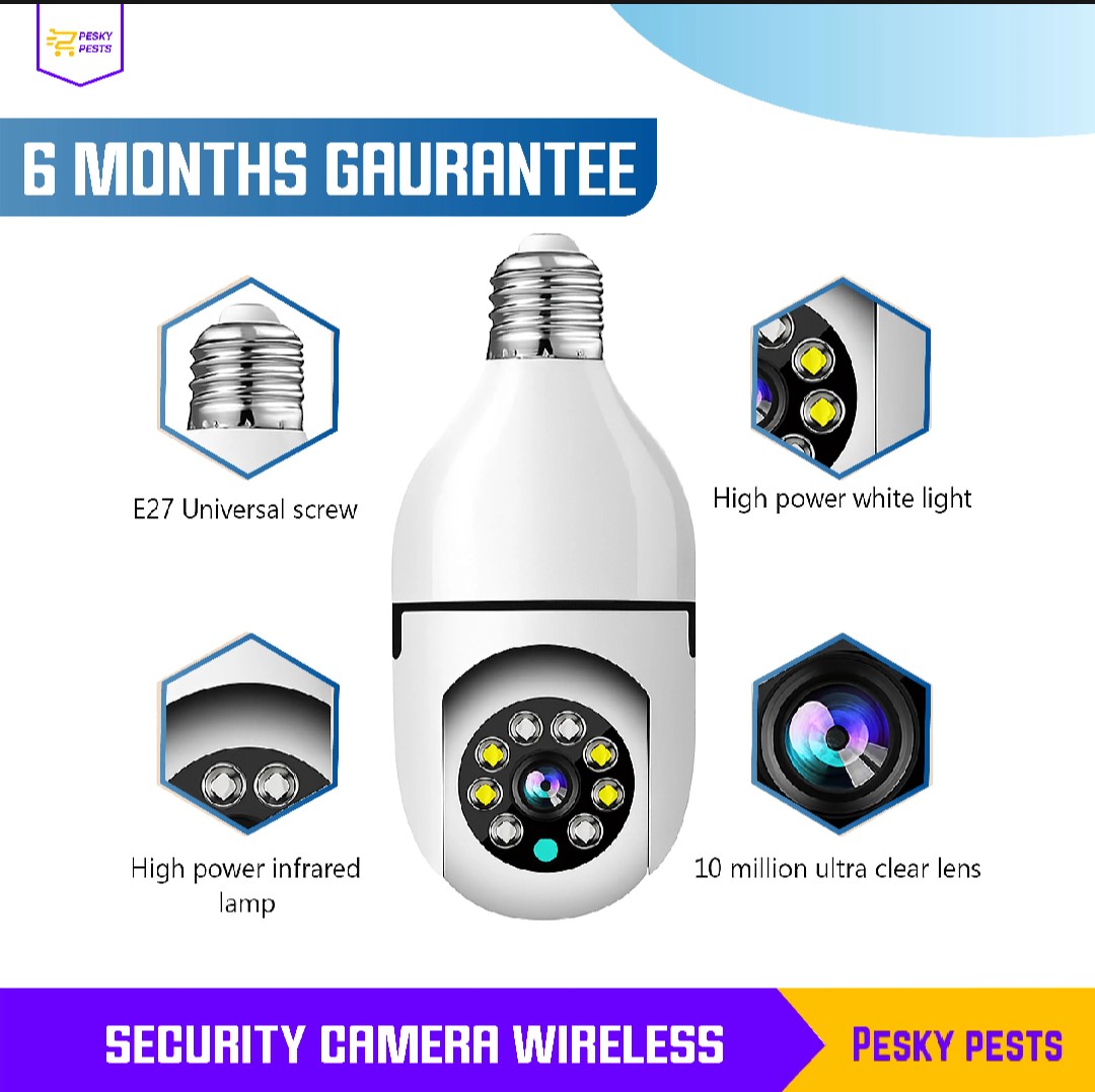 Quick Fix Home | WiFi Bulb Camera 1080P HD |360° PTZ Rotation | IP Camera | V380 App | Night Vision | Motion Detection | Two-Way Audio | E27 Wireless CCTV| 128GB Card Supported (Not Included) - Image 5