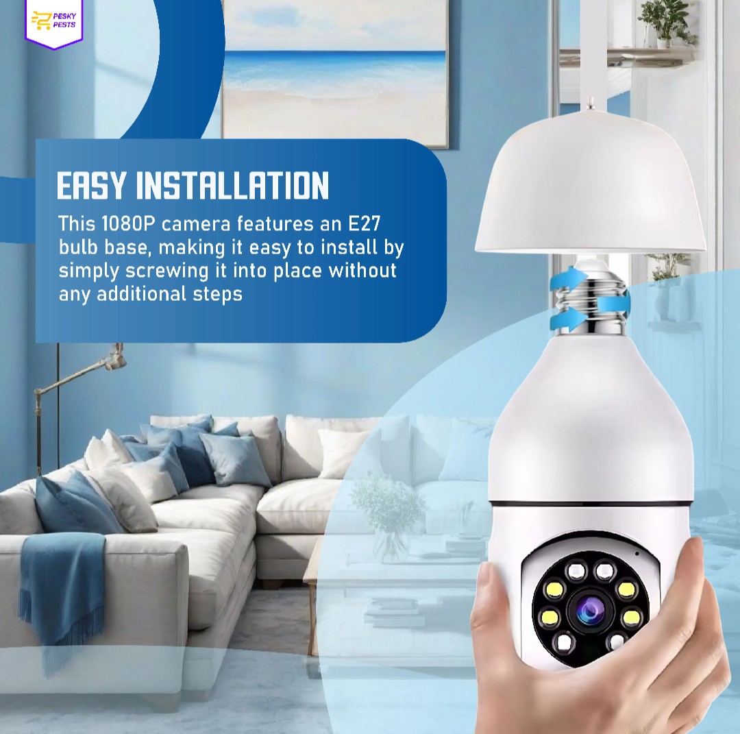 Quick Fix Home | WiFi Bulb Camera 1080P HD |360° PTZ Rotation | IP Camera | V380 App | Night Vision | Motion Detection | Two-Way Audio | E27 Wireless CCTV| 128GB Card Supported (Not Included) - Image 8